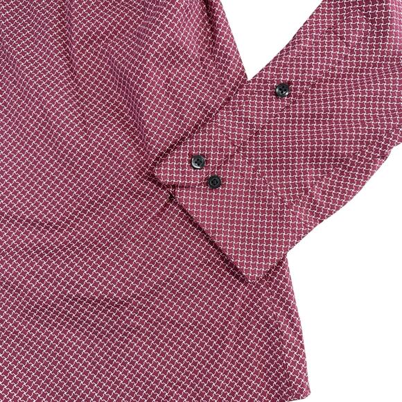 Alfani Men's Slim Fit Puzzle Print Button Down Dress Shirt Size M $65 - Picture 6 of 8
